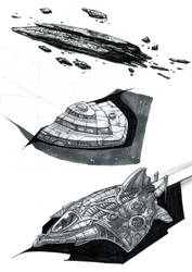 Space ships by lordFelwynn