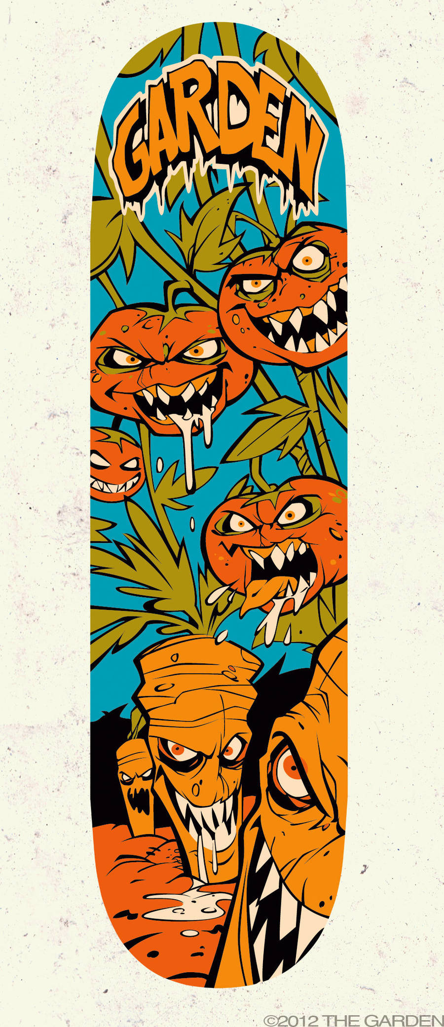 Vegetables Skateboard by blitzcadet