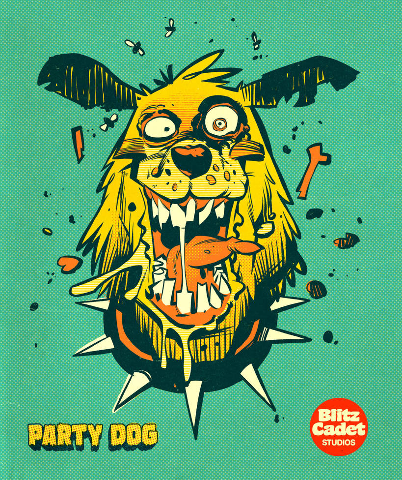 Party Dog T-Shirt by blitzcadet