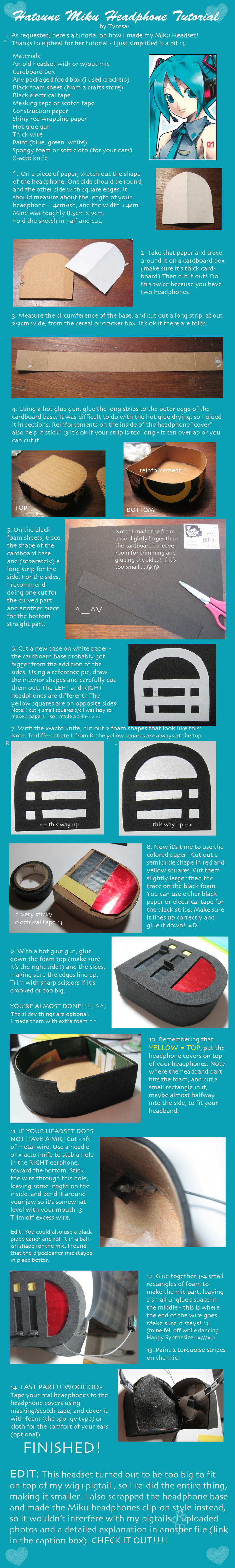 Hatsune Miku Headset Tutorial by xxayaneko