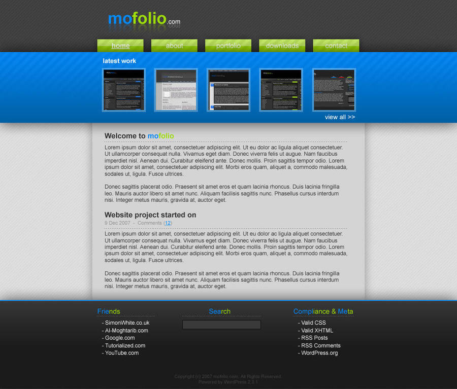 mofolio - Personal Blog by moDesignz