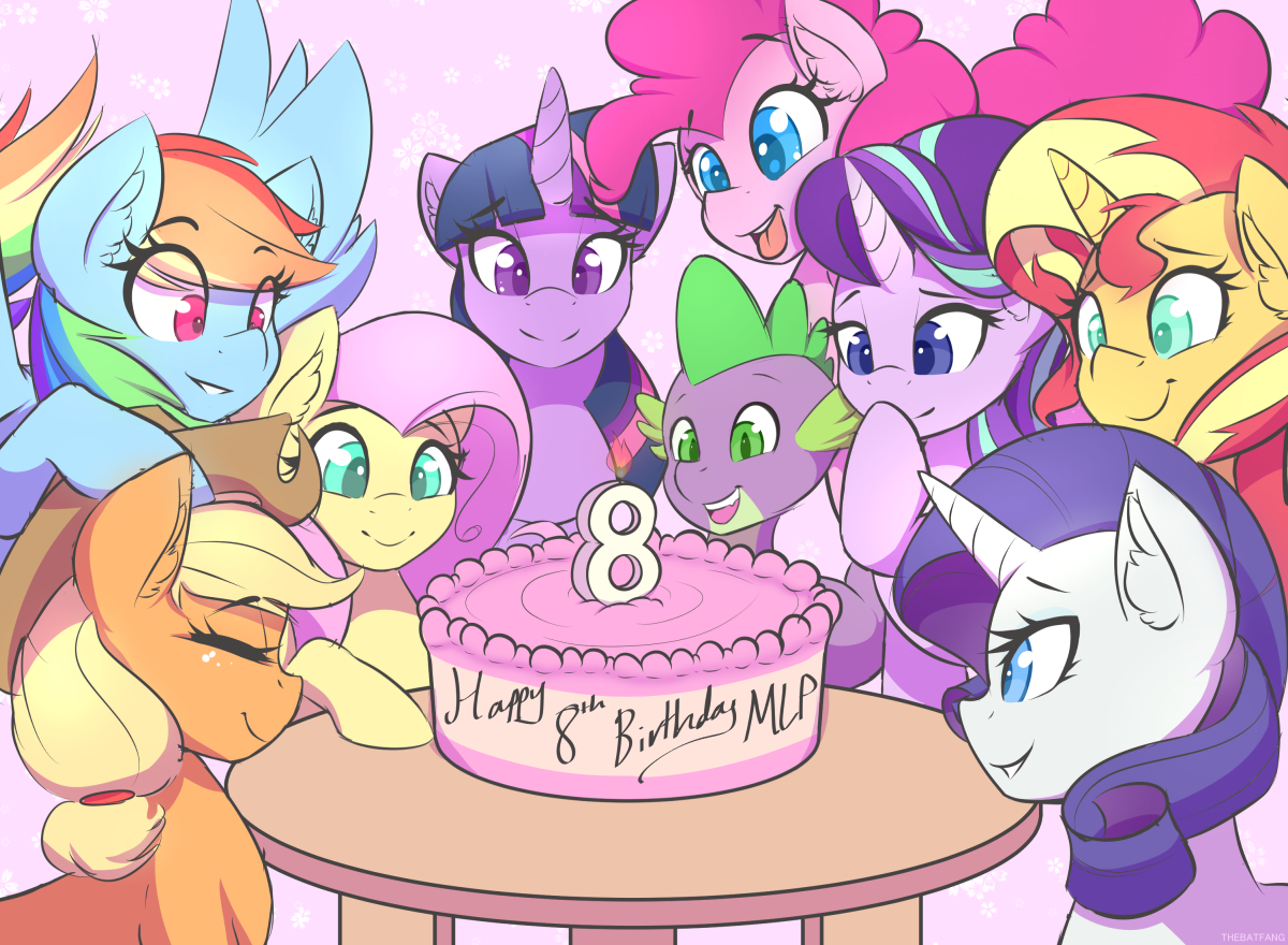 MLP 8th Anniversary by TheBatFang