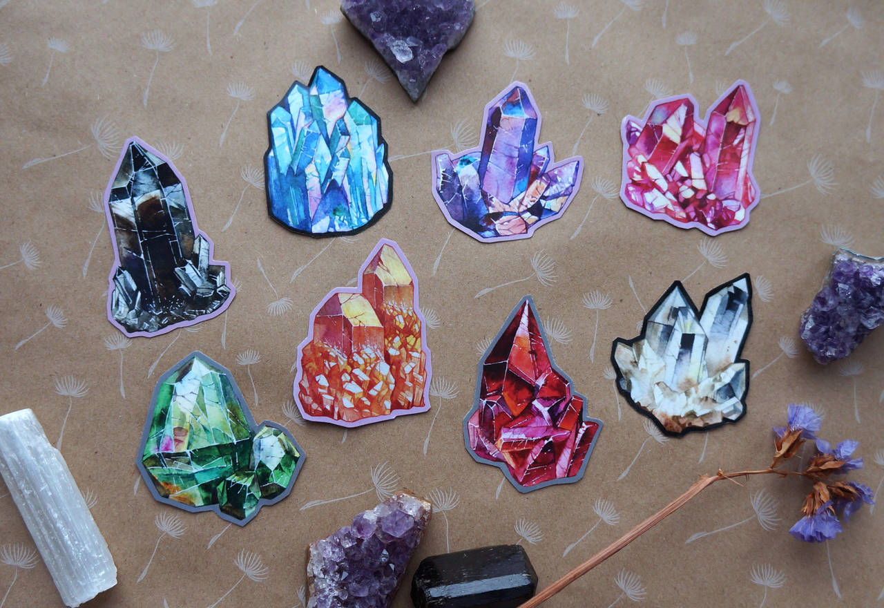 crystal stickers by LeraStyajkina