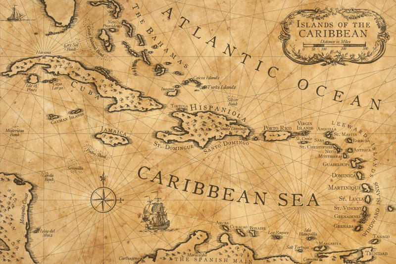 Caribbean Nautical Chart by shawnbrown