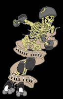 roller derby zombie by yayzus
