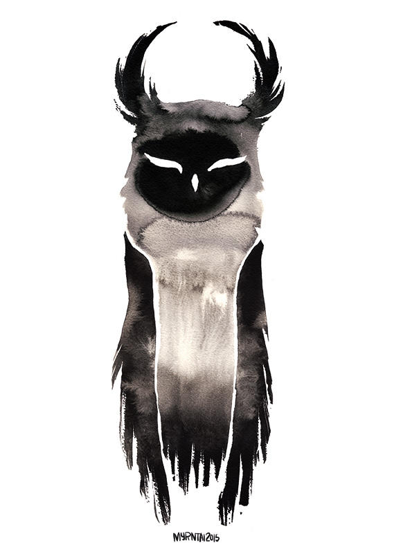 Ink Owl 03 by Myrntai on DeviantArt