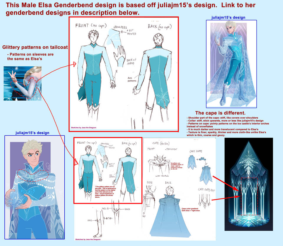Genderbend Elsa Design Details by jessthedragoon