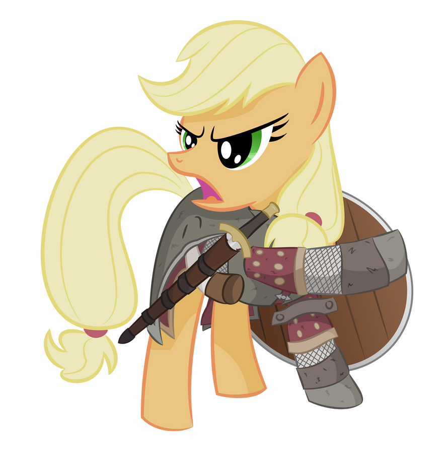 applejack_as_boromir_by_shadowdark3_d4tk
