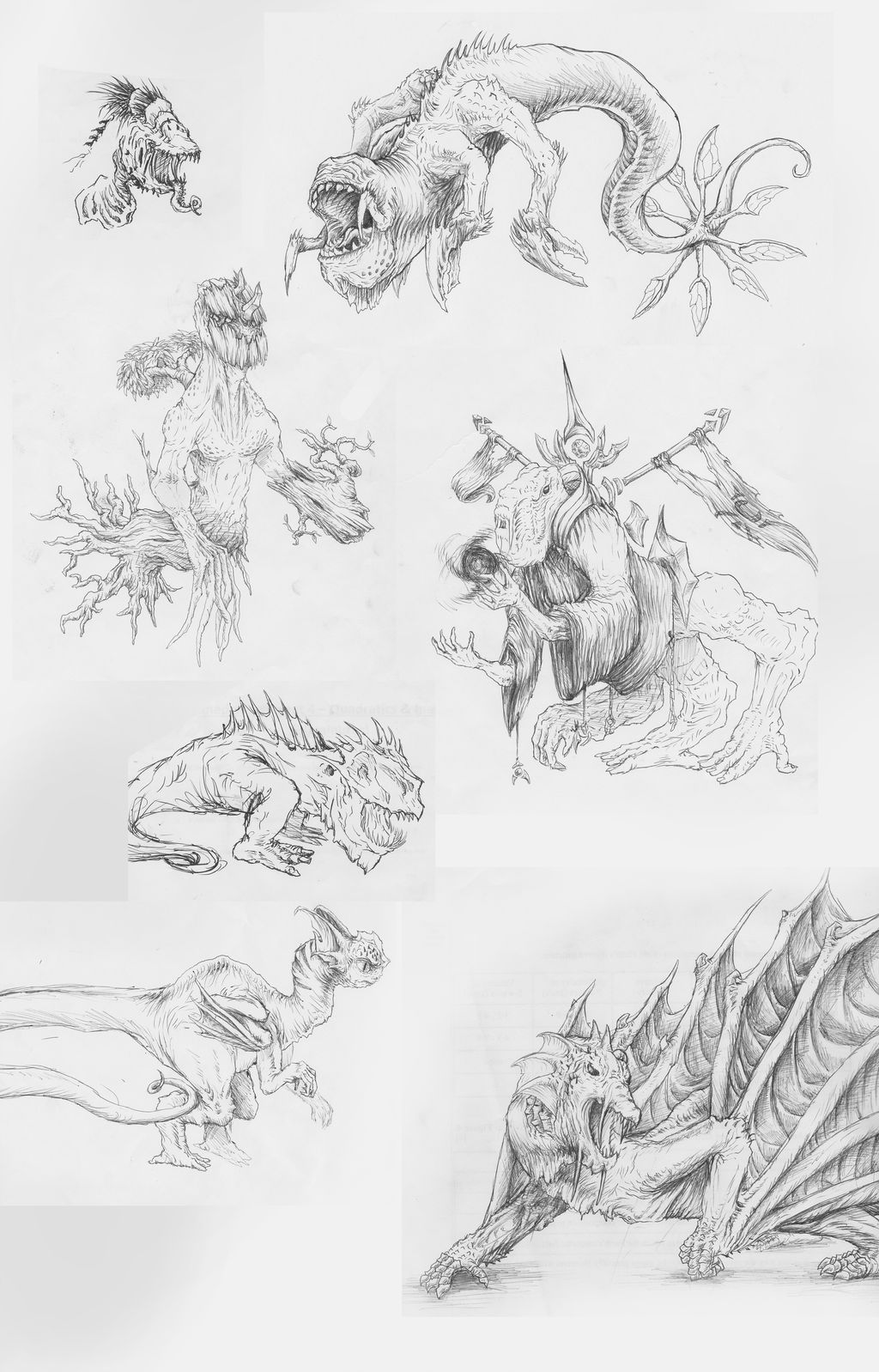Biro pen sketch dump 2 by LOLzitsaduck