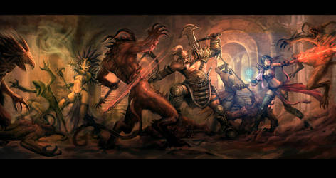 Diablo 3: Dungeon Party by kunkka