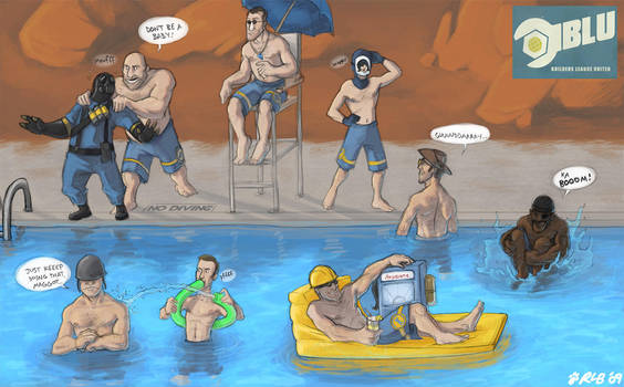 BLU Team Pool Party by Kobb
