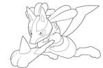 Lucario. :Lineart: by moxie2D