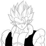 Super Gogeta. :Lineart: by moxie2D