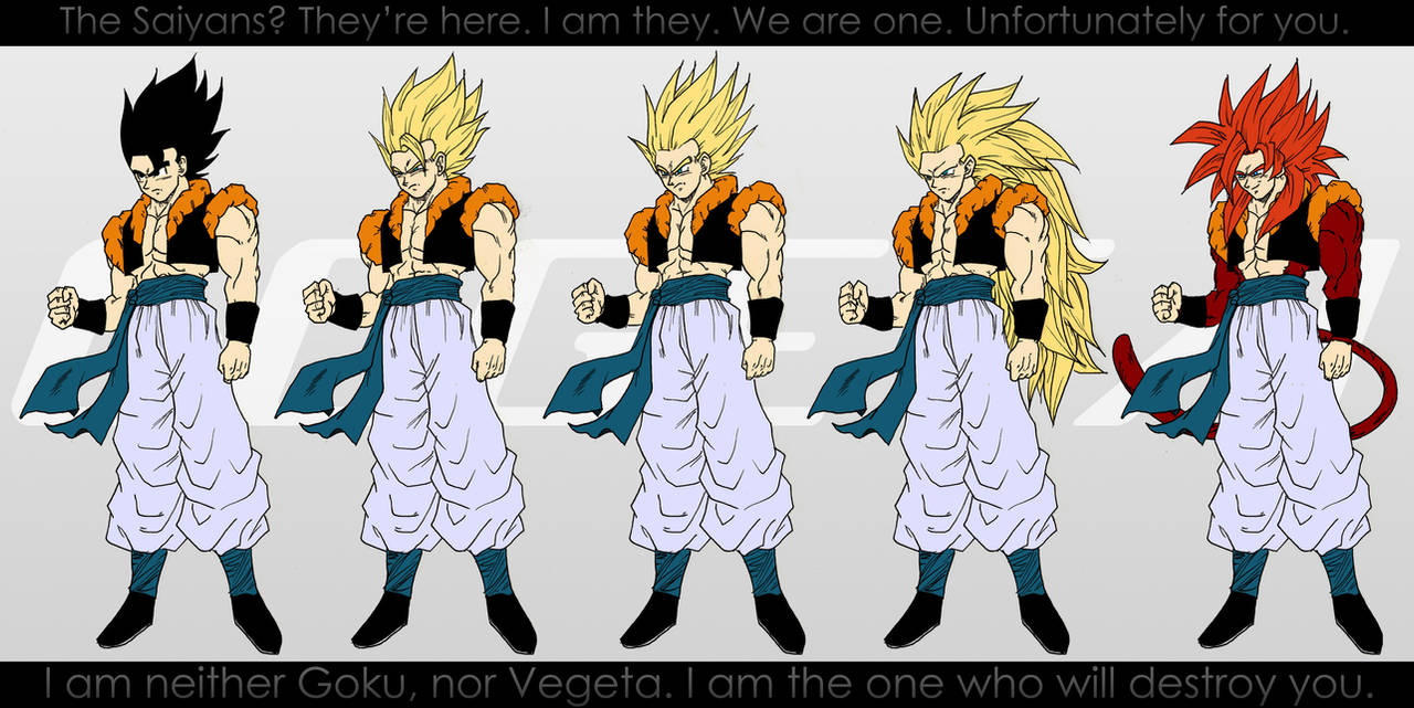 All Forms of Gogeta. by moxie2D