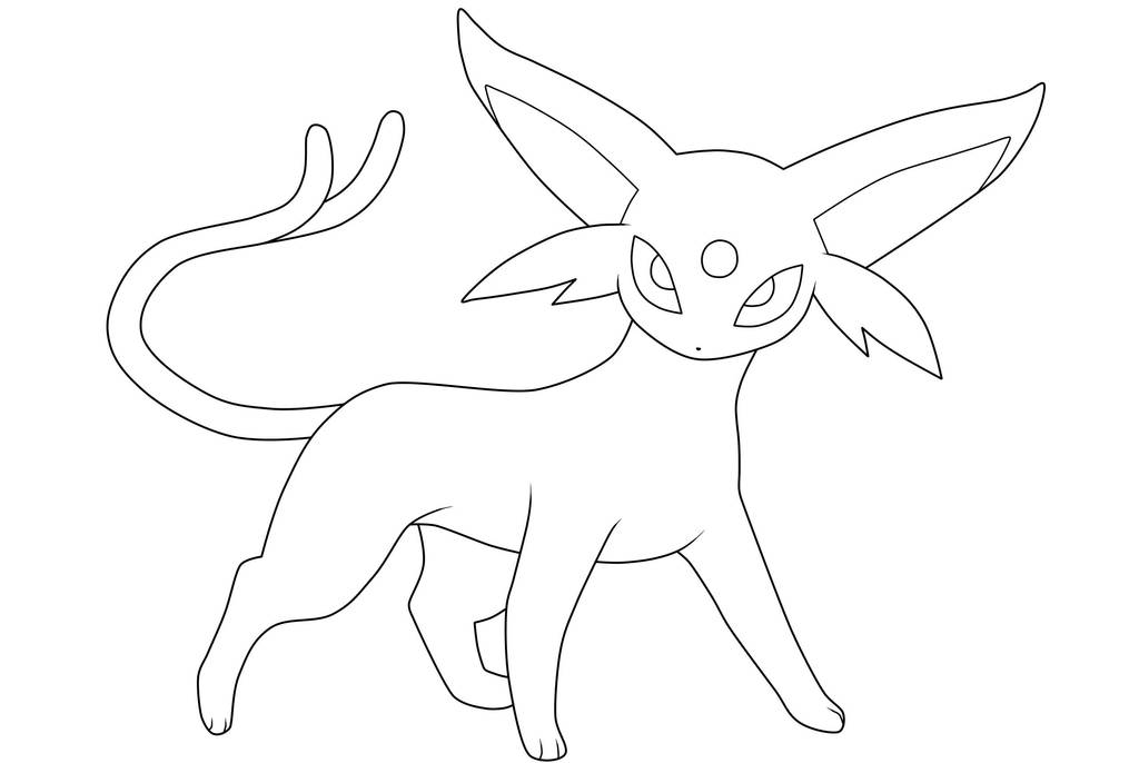 Download Espeon. :Lineart: by moxie2D on DeviantArt