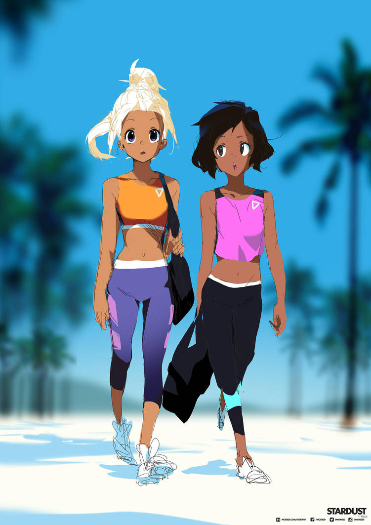 Tay and Lyla going to the gym | Stardust by moxie2D