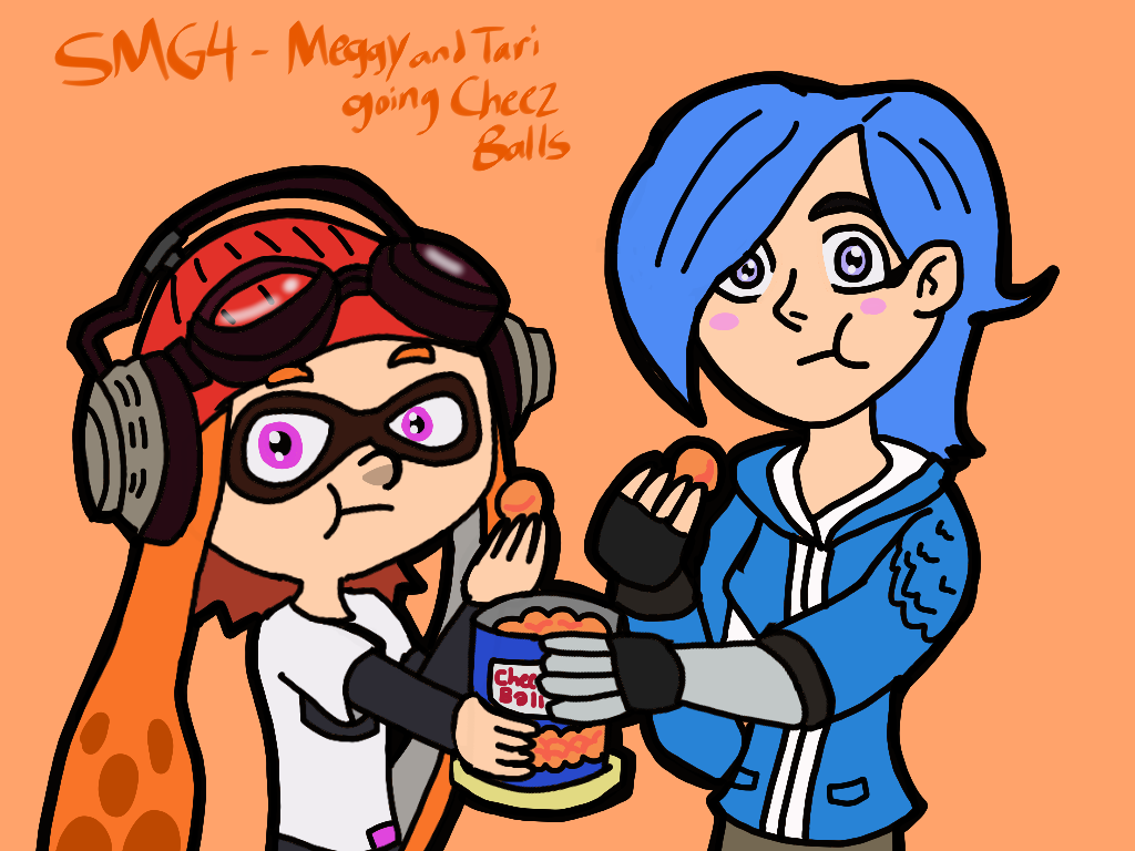 SMG4 - Meggy and Tari going Cheez Balls by Ultrasponge on DeviantArt