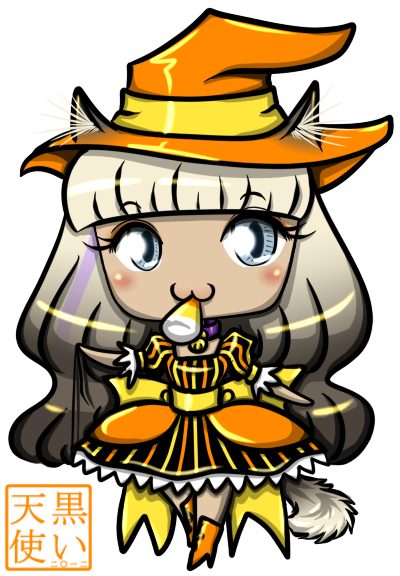 Halloween Chibi Commission Embers by kuroitenshi13