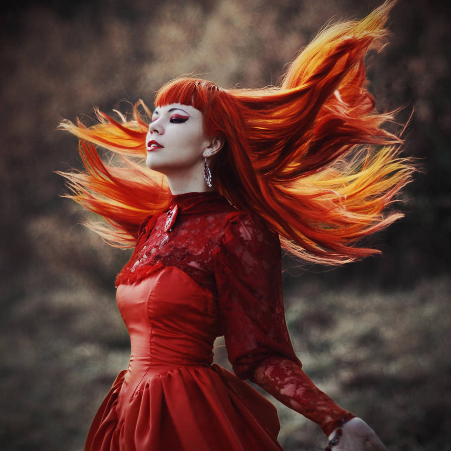 Fiery girl by 13-Melissa-Salvatore