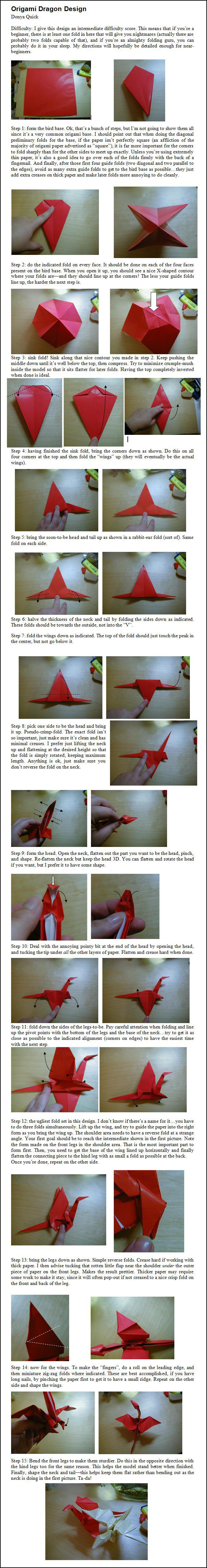 Origami Dragon Instructions By DonyaQuick On DeviantArt