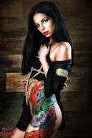 Inked Beauty, Tattoo Bondage - Fine Art of Bondage by Model-Space