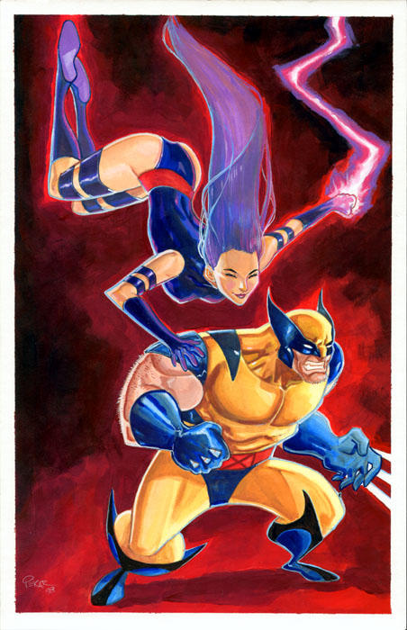 Wolverine and Psylocke by jFury