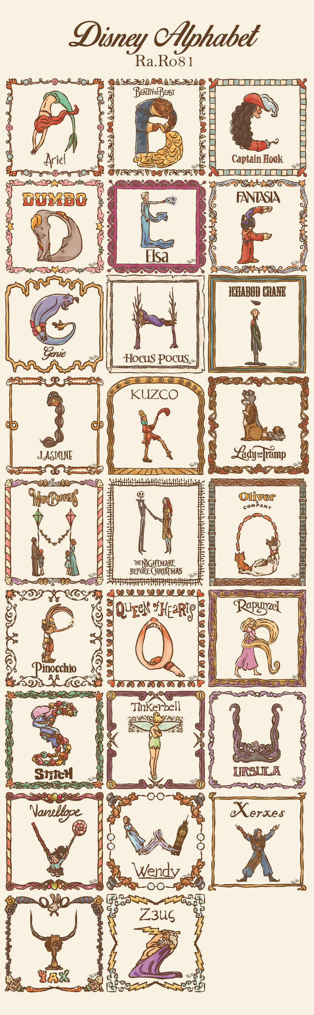 Disney Alphabet by RaRo81