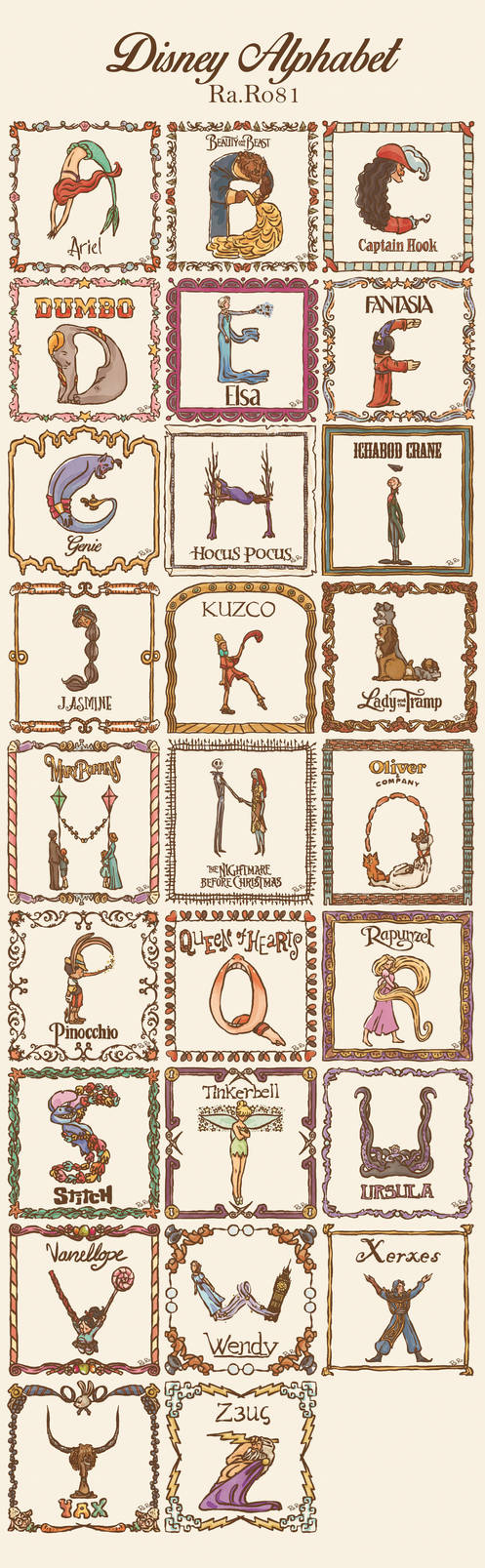 Disney Alphabet by RaRo81