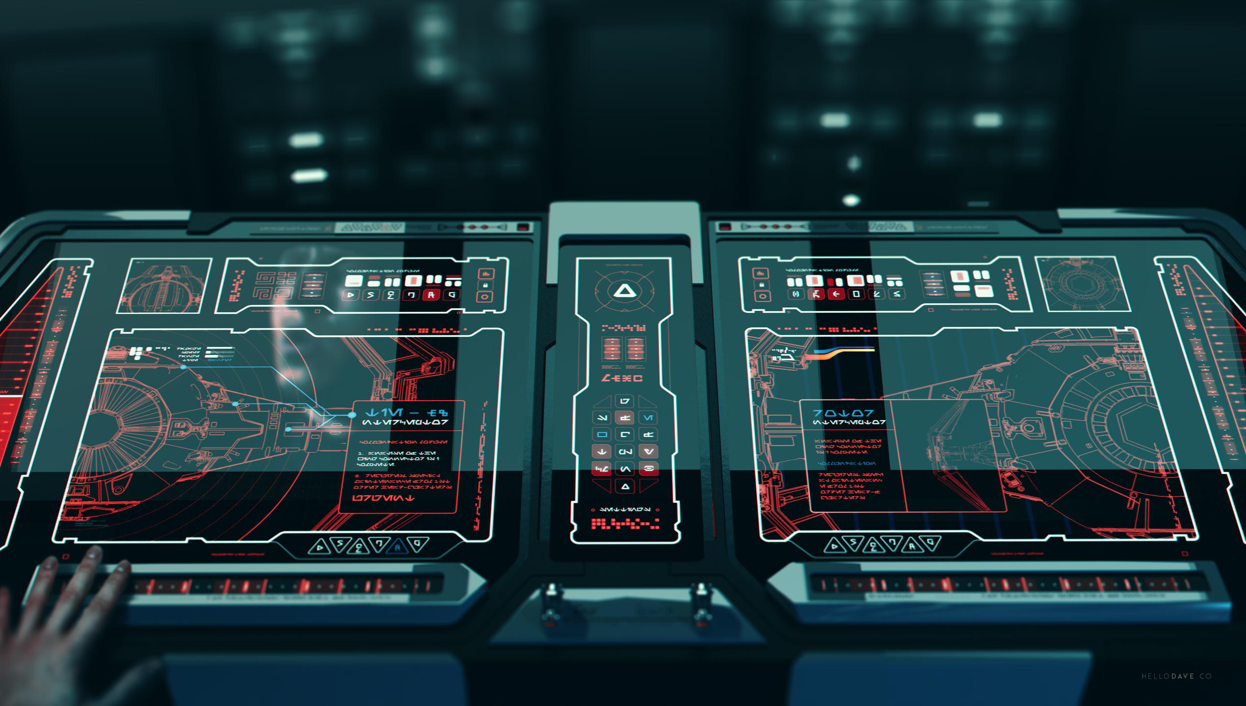 Force Awakens FUI concepts for New Order Bridge by dchan
