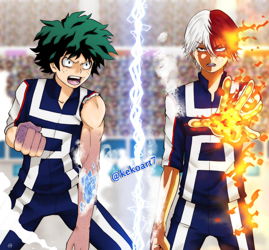 Midoriya vs Todoroki - Boku No Hero Academia by KekoArt97 ... Deku and todoroki are in a photography class together.