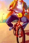 Sun and bike by Tohad