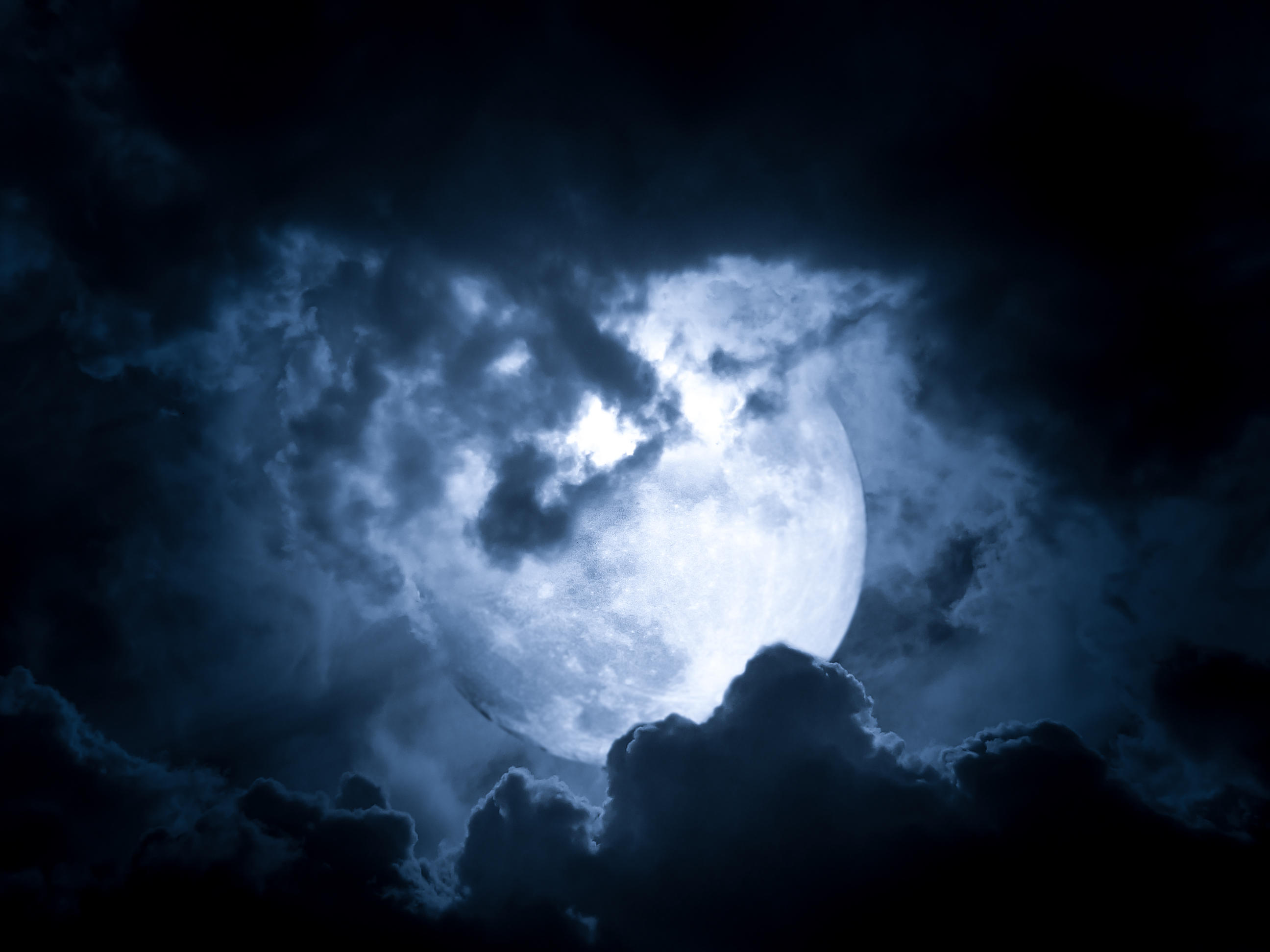 premade cloudy moon by DistrictAliens