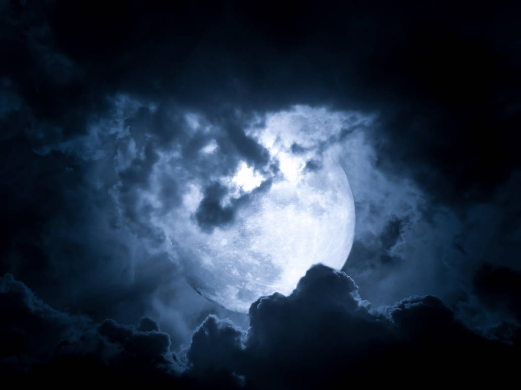 premade cloudy moon by DistrictAliens