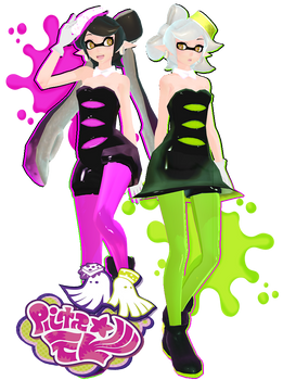 TDA Squid Sisters + DL Note by OzzWalcito