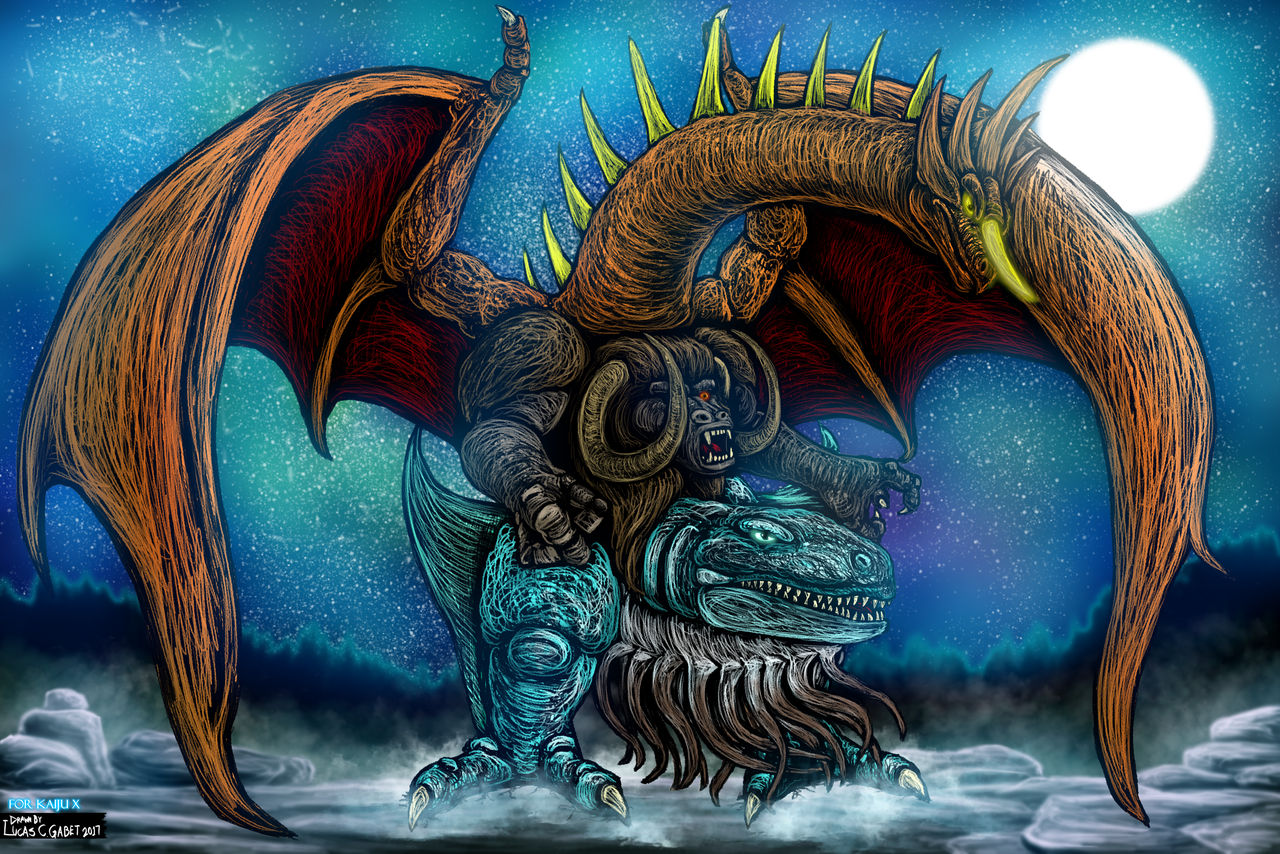 Demon God Bakan for KaijuX by LucasCGabetArts
