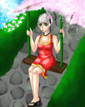 . let's sit among the sakura . by blueandpurple-rock