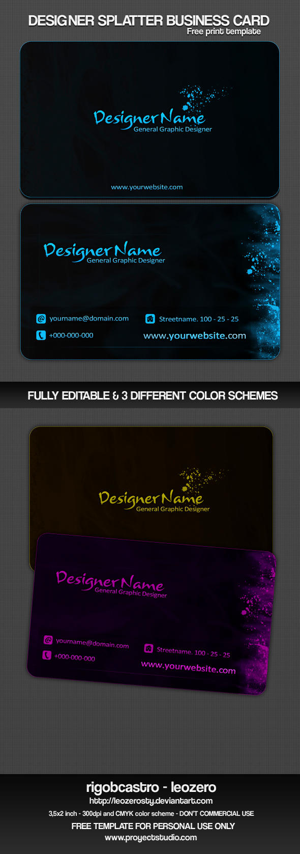 DS Business Card Template by leozerosty