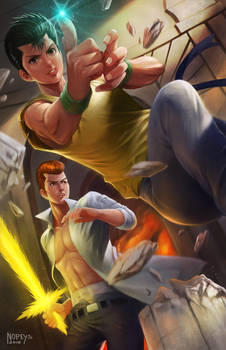 Yusuke and Kuwabara by NOPEYS