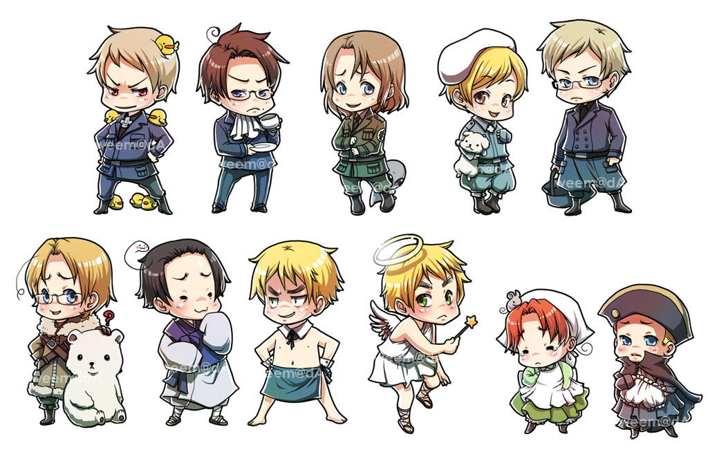 Hetalia Chibis II by weem