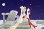 On the moon by Minasaturne