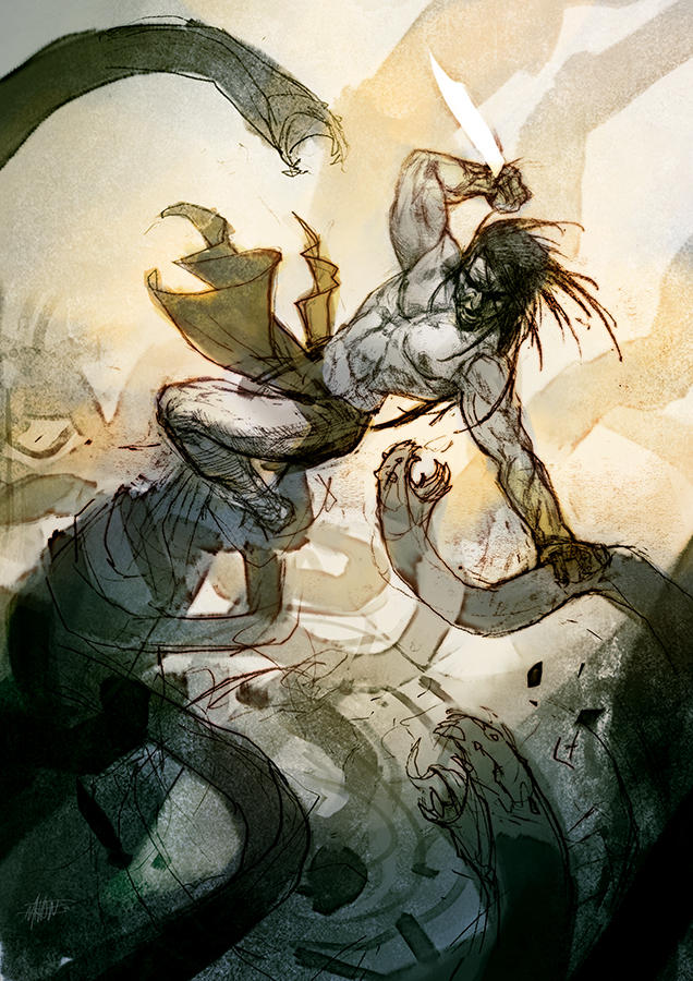 snakes-sketch by michalivan