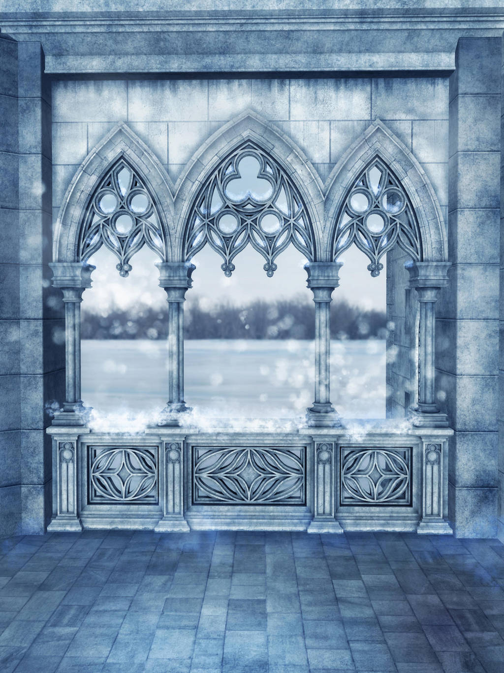 UNRESTRICTED - Winter Balcony Background by frozenstocks