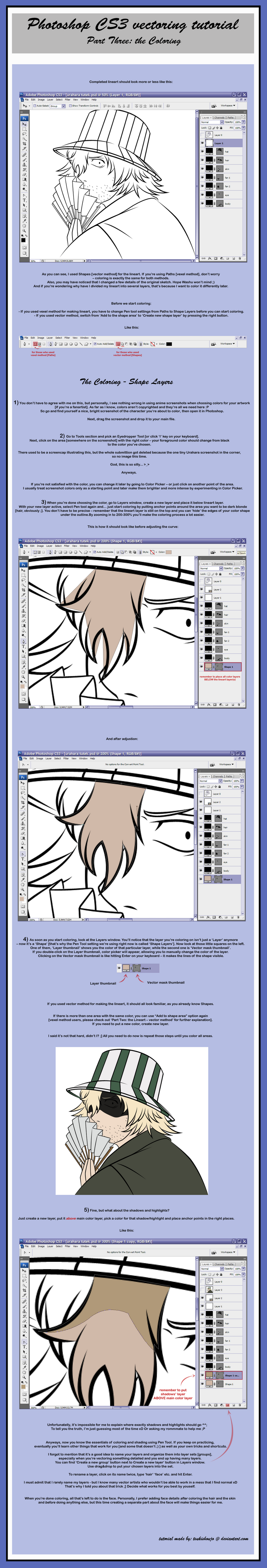 Vector Tutorial - Coloring by tsukishoujo