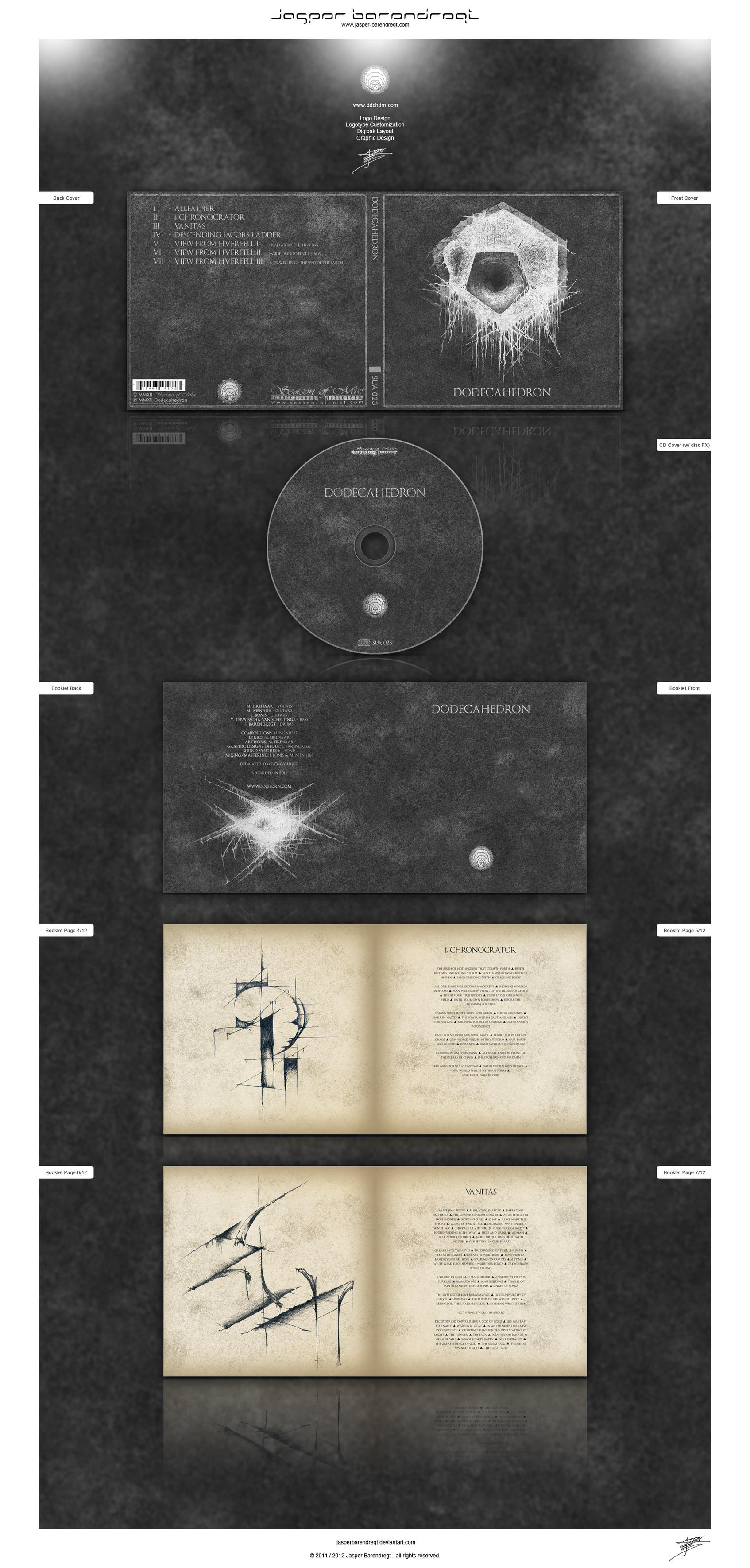 ''Dodecahedron'' DIGIPAK CD DESIGN by JasperBarendregt