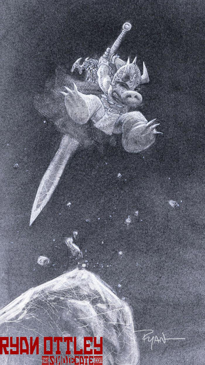 Cerebus in graphite by RyanOttley
