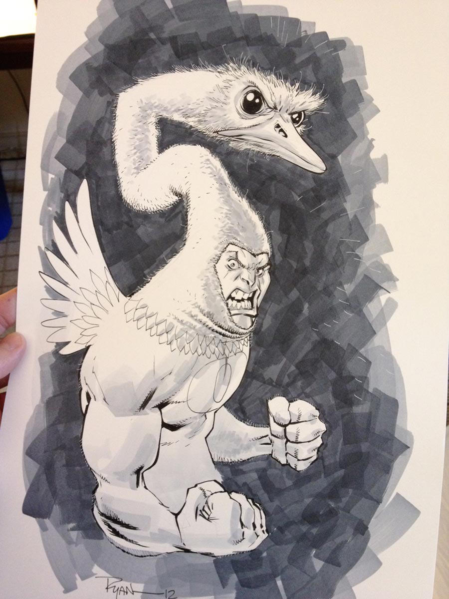 Ostrichard commission by RyanOttley