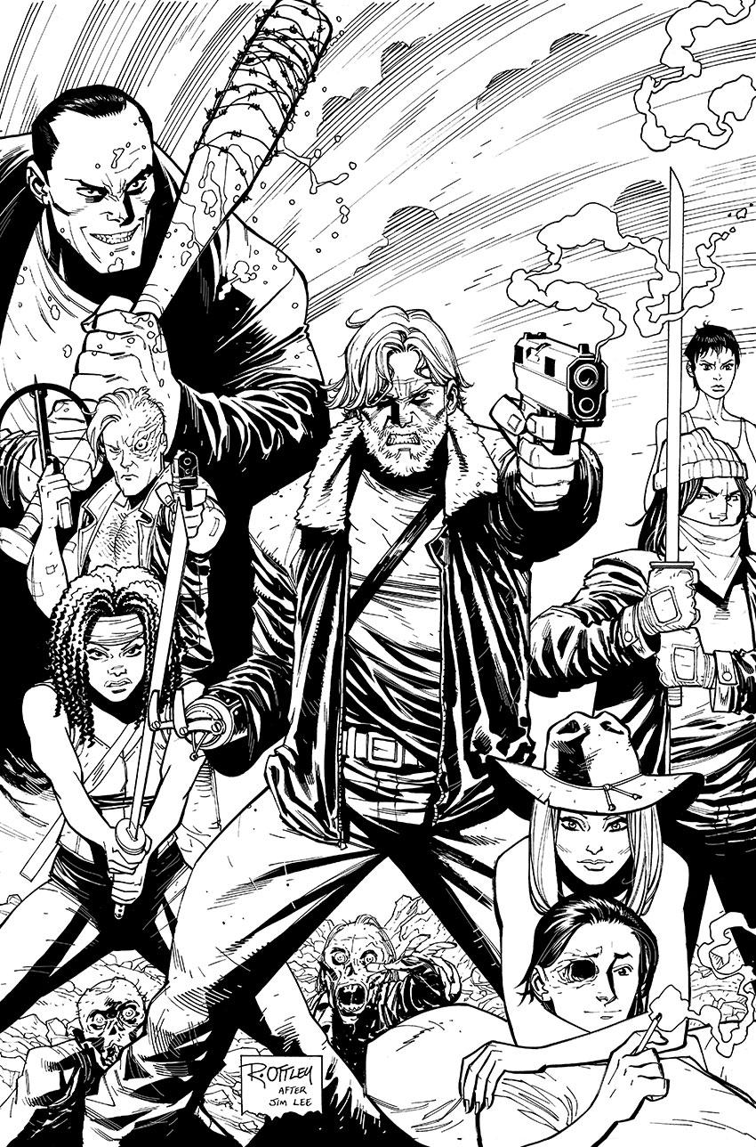 The Walking Dead variant cover 164 by RyanOttley