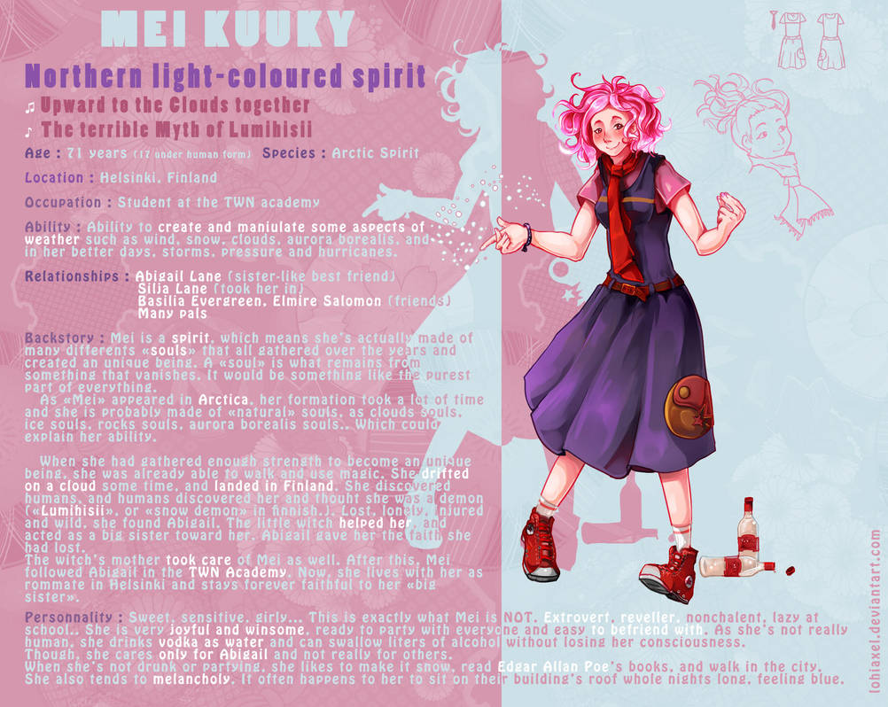 OC Character Sheet - Mei Kuuky by LohiAxel