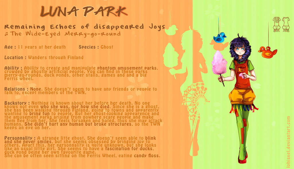 OC Character Sheet - Luna Park by LohiAxel
