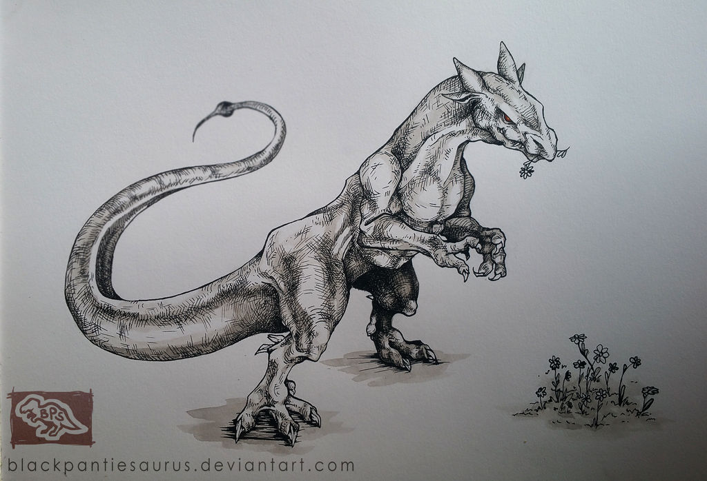 Inktober #2 - flowers by Pantiesaurus